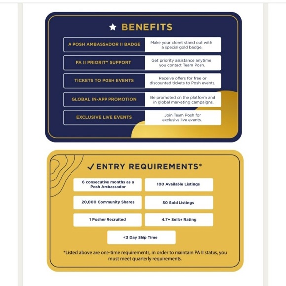 ⭐️ Posh Ambassador II Gold Star ⭐️ - Picture 4 of 4